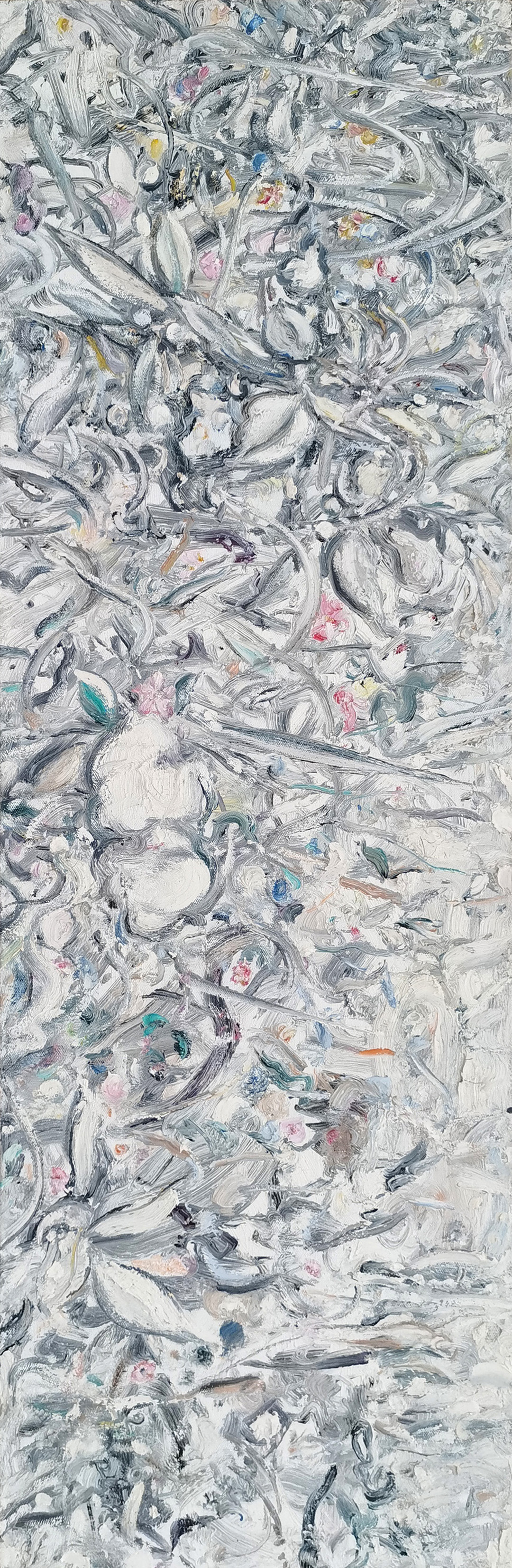 陈波《野草》油画 40×120cm 2018年.jpg