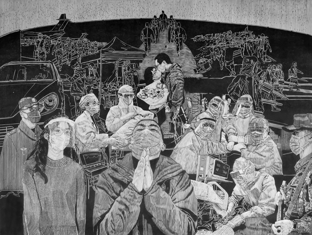 朱健翔《截面之十三.力度》版画 90×120cm 2020年.jpg